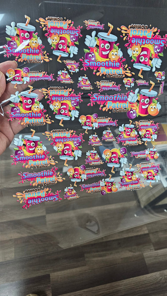 UV DTF Transfer By Size