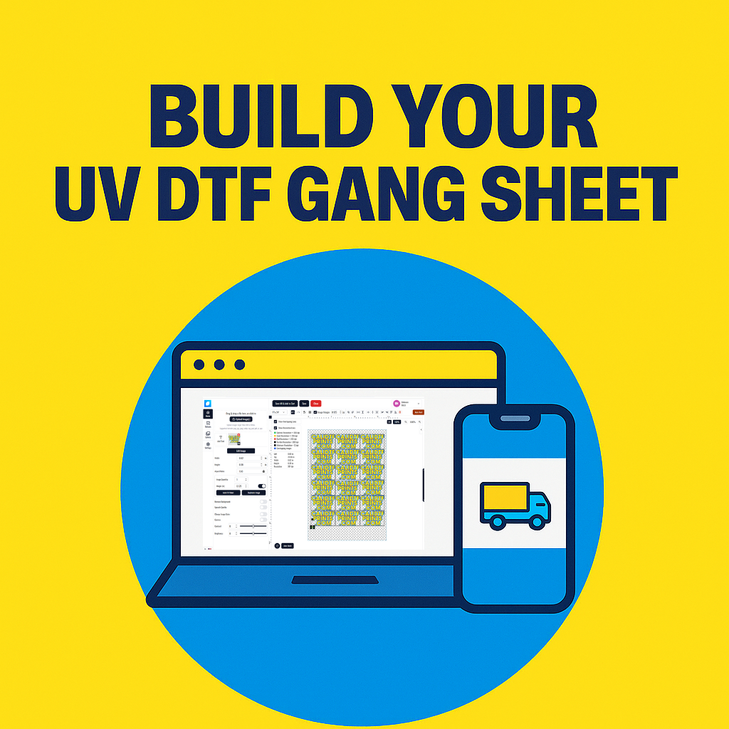 Cali DTF Prints UV DTF Gang Sheet Builder | Design UV Stickers Online
